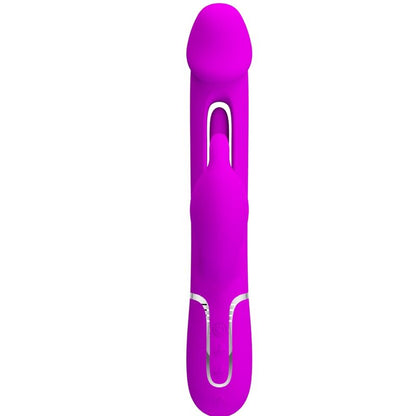 PRETTY LOVE - KAMPAS RABBIT 3 IN 1 MULTIFUNCTION VIBRATOR WITH TONGUE FUCHSIA - My naughty haven #