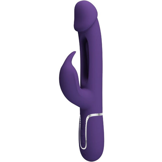 PRETTY LOVE - KAMPAS RABBIT 3 IN 1 MULTIFUNCTION VIBRATOR WITH TONGUE VIOLET - My naughty haven #