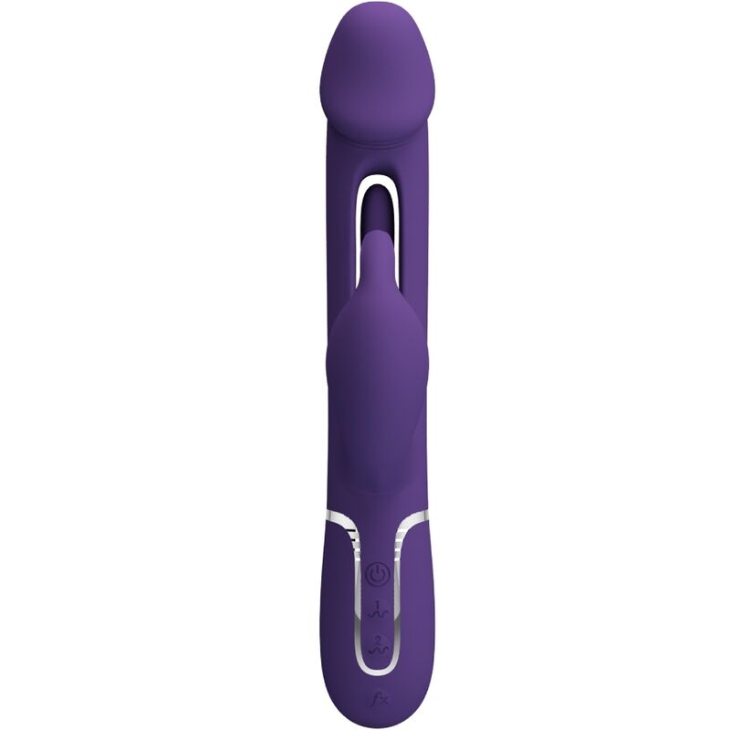 PRETTY LOVE - KAMPAS RABBIT 3 IN 1 MULTIFUNCTION VIBRATOR WITH TONGUE VIOLET - My naughty haven #