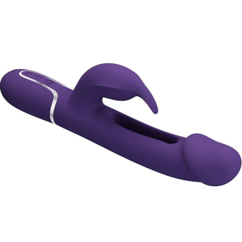 PRETTY LOVE - KAMPAS RABBIT 3 IN 1 MULTIFUNCTION VIBRATOR WITH TONGUE VIOLET - My naughty haven #