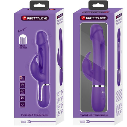 PRETTY LOVE - KAMPAS RABBIT 3 IN 1 MULTIFUNCTION VIBRATOR WITH TONGUE VIOLET - My naughty haven #