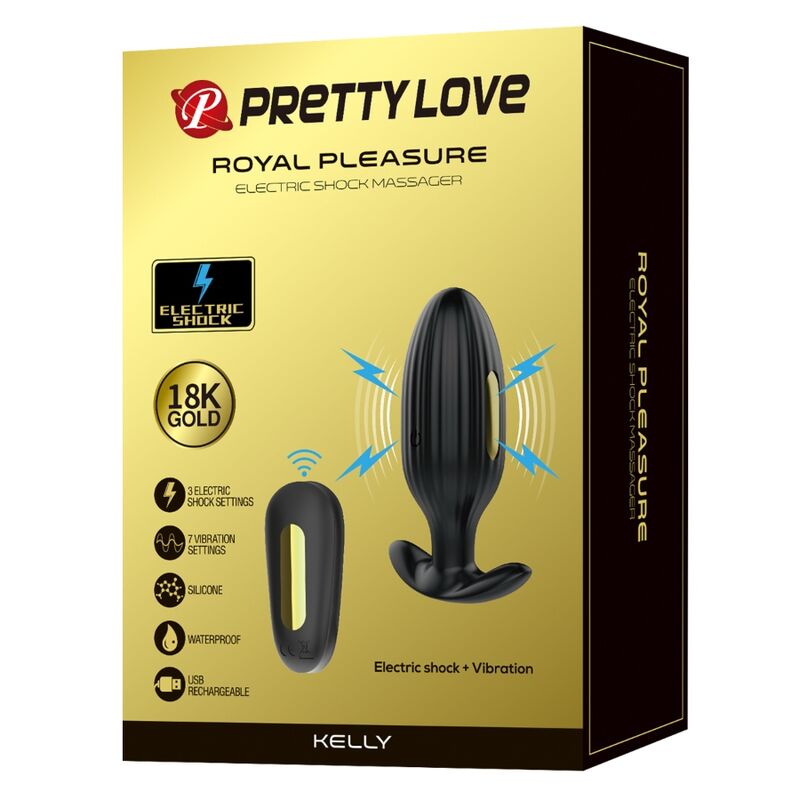 PRETTY LOVE - KELLY PLUG ANAL RECHARGEABLE VIBRATOR BLACK - My naughty haven #