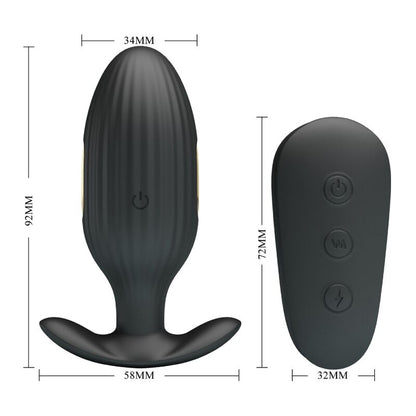 PRETTY LOVE - KELLY PLUG ANAL RECHARGEABLE VIBRATOR BLACK - My naughty haven #