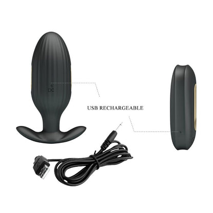 PRETTY LOVE - KELLY PLUG ANAL RECHARGEABLE VIBRATOR BLACK - My naughty haven #