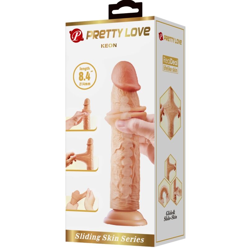 PRETTY LOVE - KEON REALISTIC DILDO 21 CM FLESH - My naughty haven #