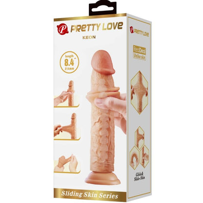 PRETTY LOVE - KEON REALISTIC DILDO 21 CM FLESH - My naughty haven #