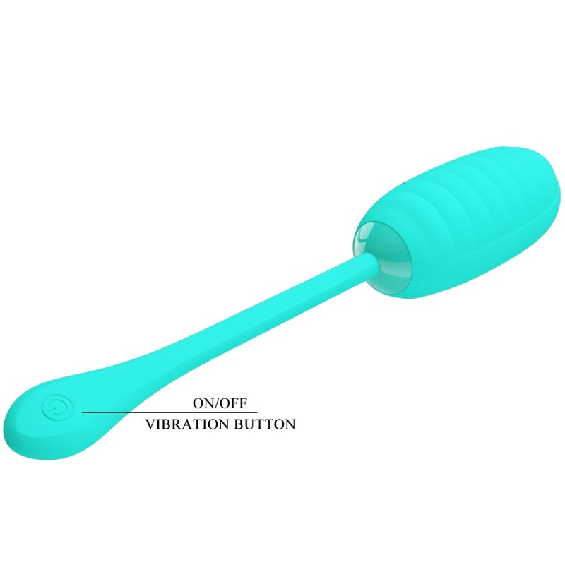 PRETTY LOVE - KIRK RECHARGEABLE VIBRATING EGG AQUA GREEN - My naughty haven #