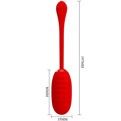 PRETTY LOVE - KIRK RECHARGEABLE VIBRATING EGG RED - My naughty haven #