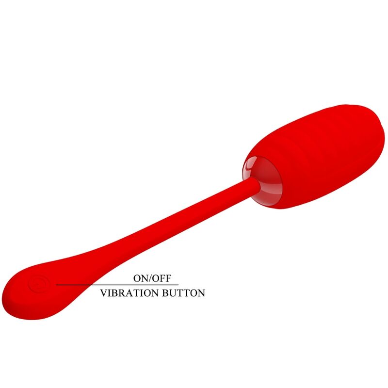 PRETTY LOVE - KIRK RECHARGEABLE VIBRATING EGG RED - My naughty haven #