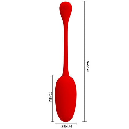 PRETTY LOVE - KNUCKER RED RECHARGEABLE VIBRATING EGG - My naughty haven #