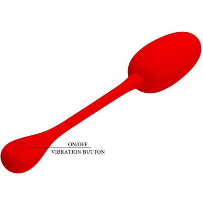 PRETTY LOVE - KNUCKER RED RECHARGEABLE VIBRATING EGG - My naughty haven #