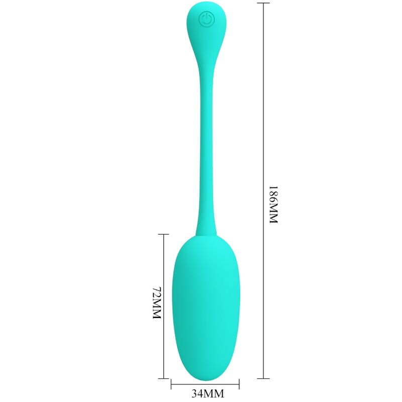 PRETTY LOVE - KNUCKER WATER GREEN RECHARGEABLE VIBRATING EGG - My naughty haven #