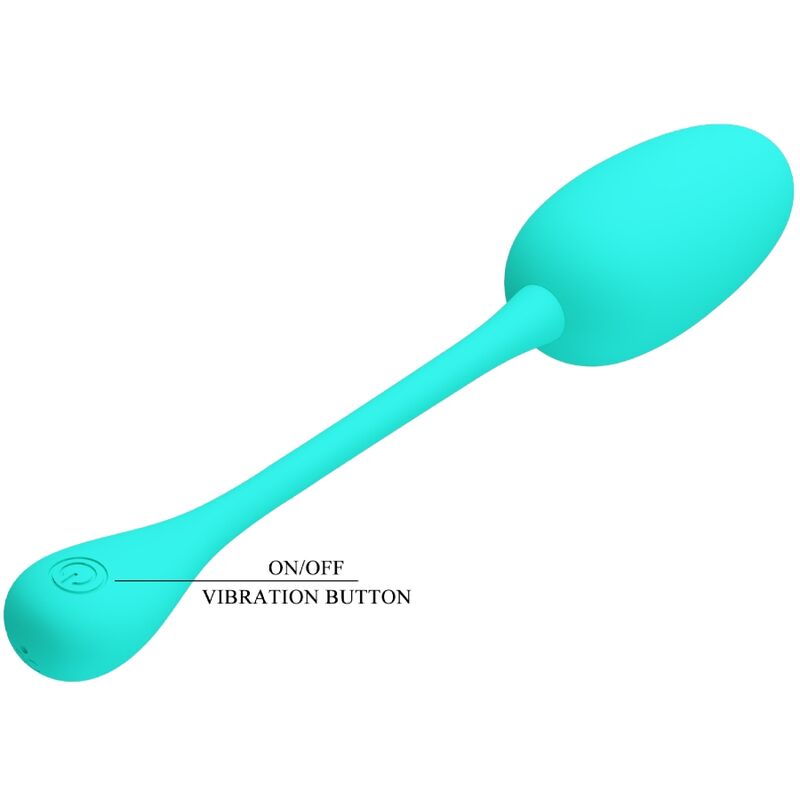 PRETTY LOVE - KNUCKER WATER GREEN RECHARGEABLE VIBRATING EGG - My naughty haven #