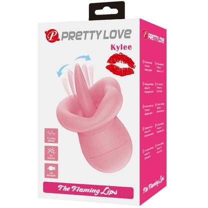 PRETTY LOVE - KYLEE TONGUE CLITORIS STIMULATOR 10 VIBRATIONS NUDE PINK - My naughty haven #