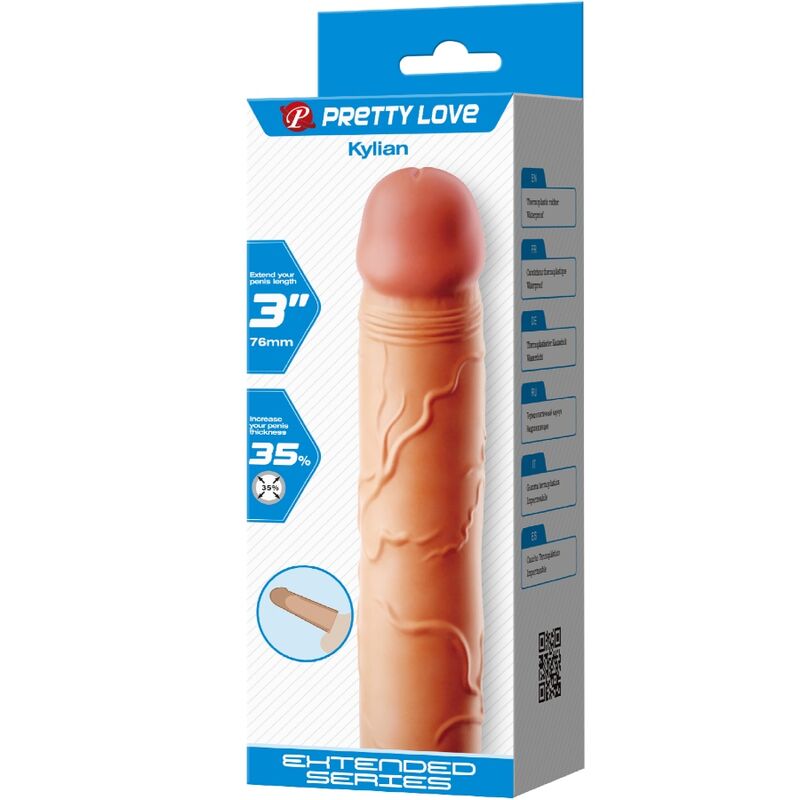 PRETTY LOVE - KYLIAN PENIS EXTENDER COVER FLESH - My naughty haven #