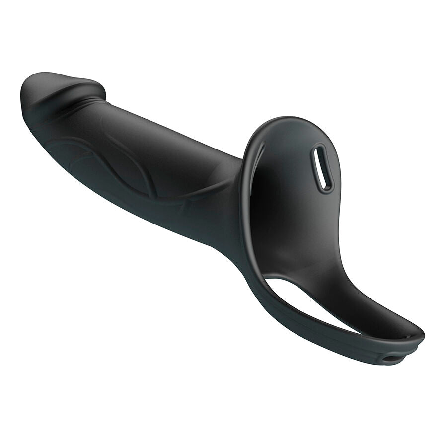 PRETTY LOVE - LANDON BLACK VIBRATING STRAP-ON - My naughty haven #
