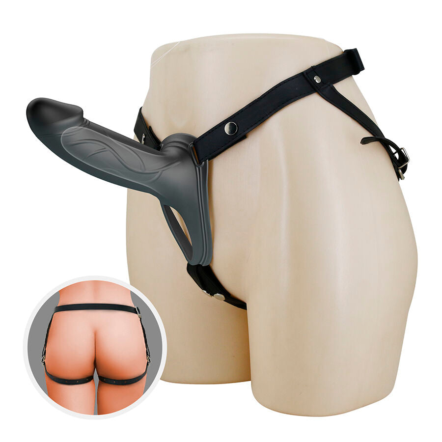 PRETTY LOVE - LANDON BLACK VIBRATING STRAP-ON - My naughty haven #
