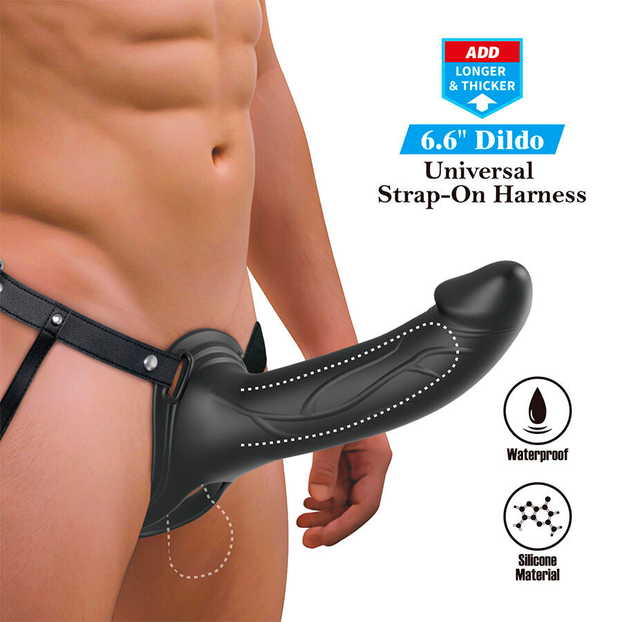 PRETTY LOVE - LANDON BLACK VIBRATING STRAP-ON - My naughty haven #