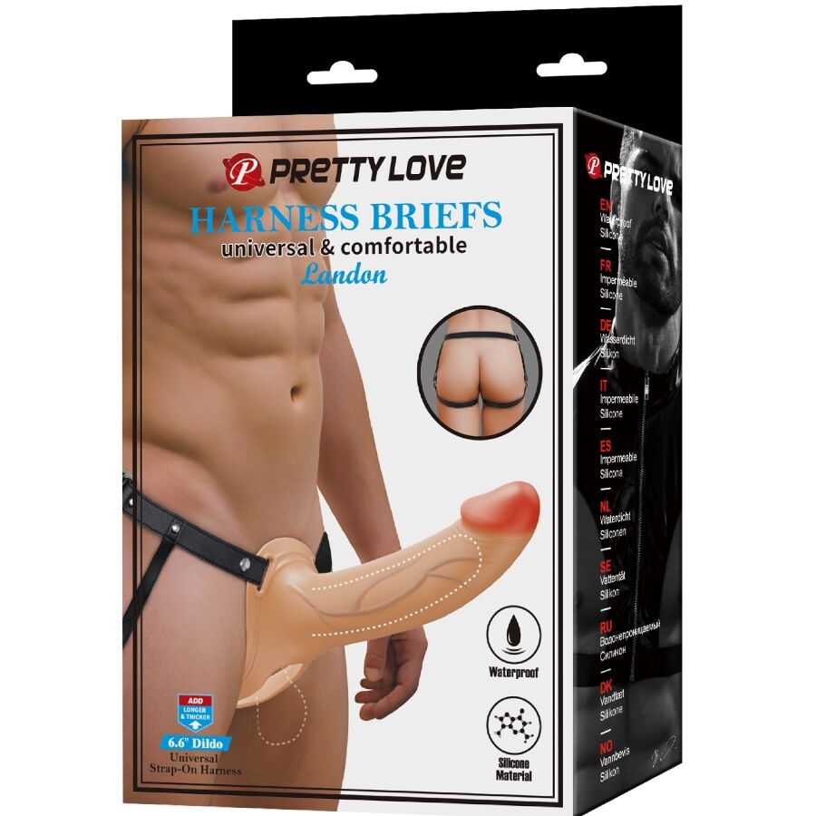 PRETTY LOVE - LANDON LIGHT-SKIN VIBRATING STRAP-ON - My naughty haven #