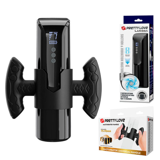 PRETTY LOVE - LARISSA SUCTION MASTURBATOR WITH VIBRATION + SUPPORT - My naughty haven #