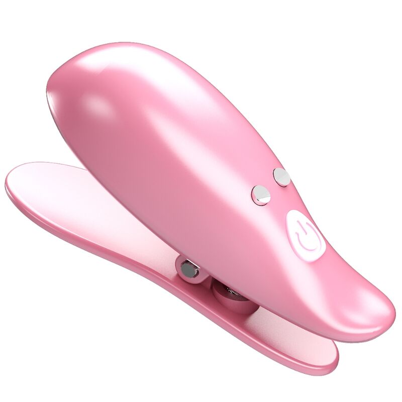 PRETTY LOVE - LEAF VIBRATING NIPPLE CLAMPS PINK - My naughty haven #