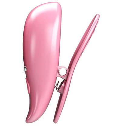 PRETTY LOVE - LEAF VIBRATING NIPPLE CLAMPS PINK - My naughty haven #