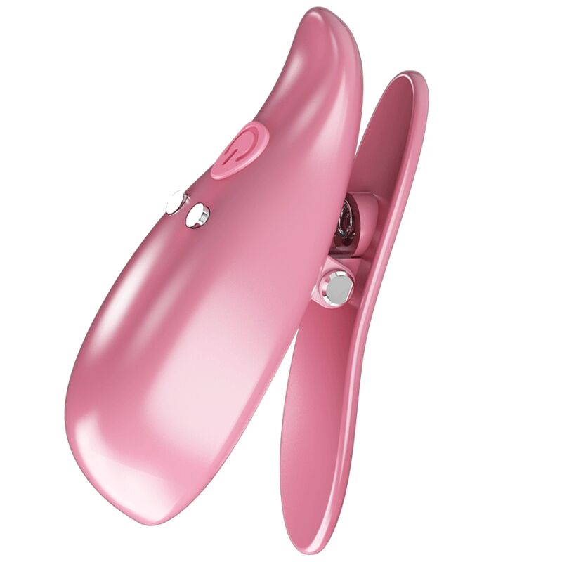 PRETTY LOVE - LEAF VIBRATING NIPPLE CLAMPS PINK - My naughty haven #