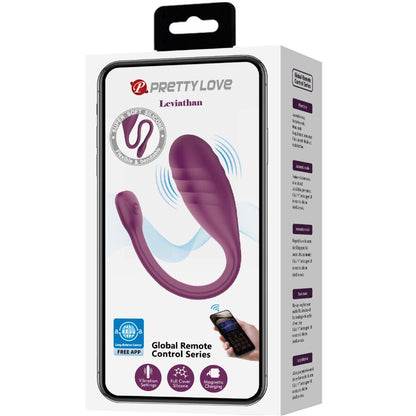 PRETTY LOVE - LEVIATHAN APP CONTROLLED VIBRATOR PURPLE - My naughty haven #