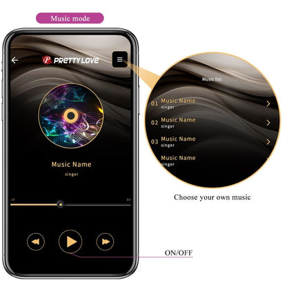 PRETTY LOVE - LEVIATHAN APP CONTROLLED VIBRATOR PURPLE - My naughty haven #