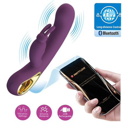 PRETTY LOVE - LIAM RABBIT VIBRATOR & G SPOT STIMULATOR PURPLE - My naughty haven #