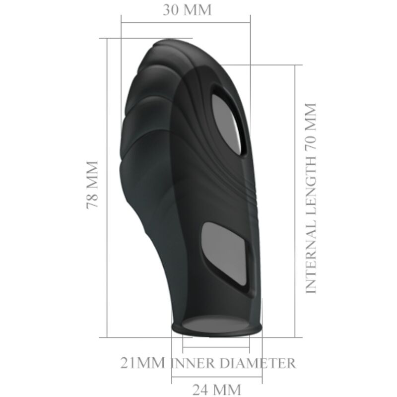 PRETTY LOVE - LICH SILICONE FINGER VIBRATOR BLACK - My naughty haven #