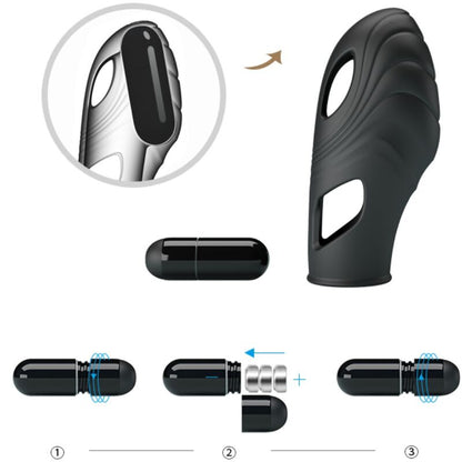 PRETTY LOVE - LICH SILICONE FINGER VIBRATOR BLACK - My naughty haven #