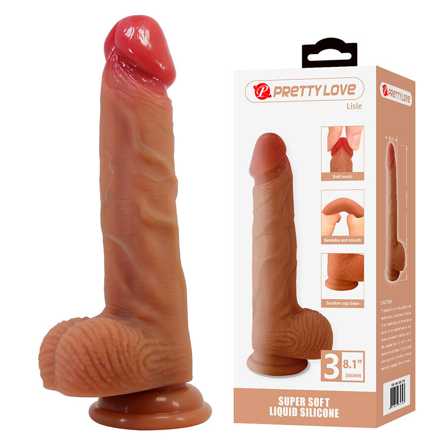 PRETTY LOVE - LISLE REALISTIC DILDO WITH SUCTION CUP 20.6 CM -Ø- 4.2 CM - My naughty haven #