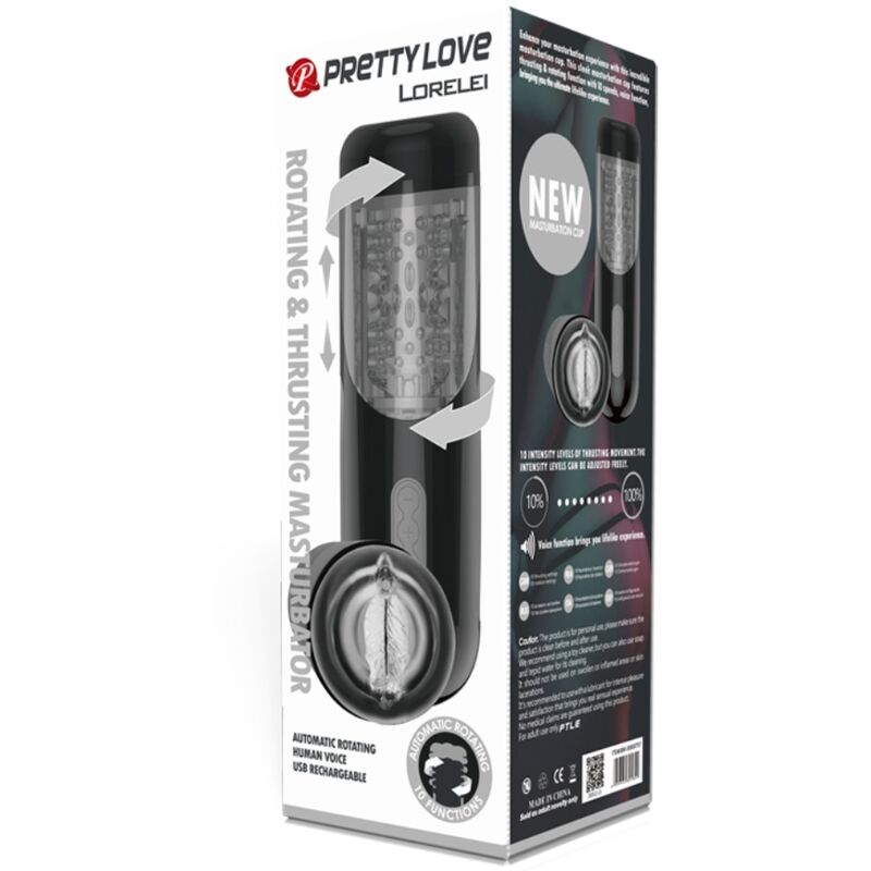 PRETTY LOVE - LORELEI MULTIFUNCTION RECHARGEABLE MASTURBATOR - My naughty haven #