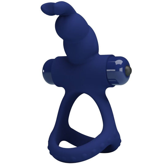 PRETTY LOVE - LUCHITO DOUBLE VIBRATING RING RABBIT BLUE - My naughty haven #