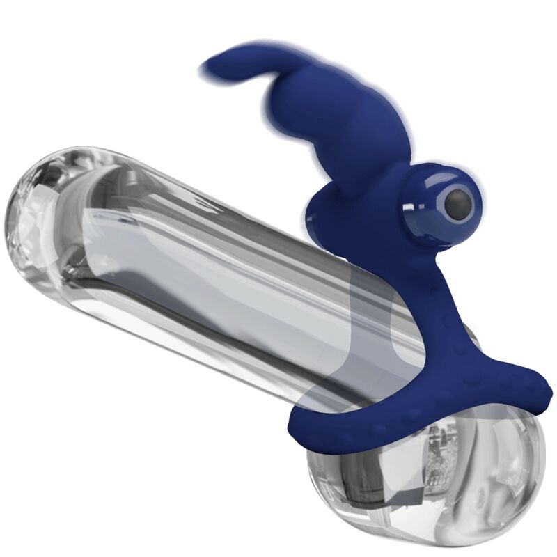 PRETTY LOVE - LUCHITO DOUBLE VIBRATING RING RABBIT BLUE - My naughty haven #