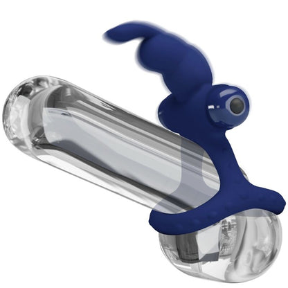 PRETTY LOVE - LUCHITO DOUBLE VIBRATING RING RABBIT BLUE - My naughty haven #