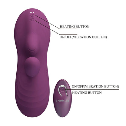PRETTY LOVE - LUKA SIT-DOWN VIBRATOR WITH HEAT EFFECT AND REMOTE CONTROL - My naughty haven #