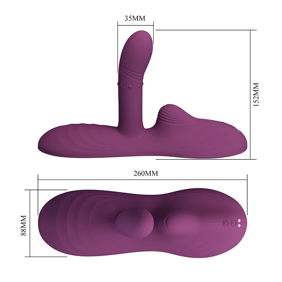 PRETTY LOVE - LUKA SIT-DOWN VIBRATOR WITH HEAT EFFECT AND REMOTE CONTROL - My naughty haven #