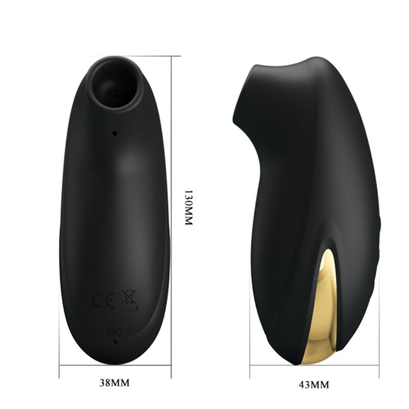 PRETTY LOVE - LUXURY RECHARGEABLE SUCTION MASSAGER BLACK - My naughty haven #