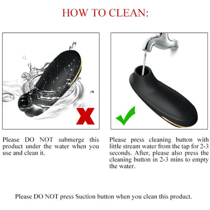 PRETTY LOVE - LUXURY RECHARGEABLE SUCTION MASSAGER BLACK - My naughty haven #