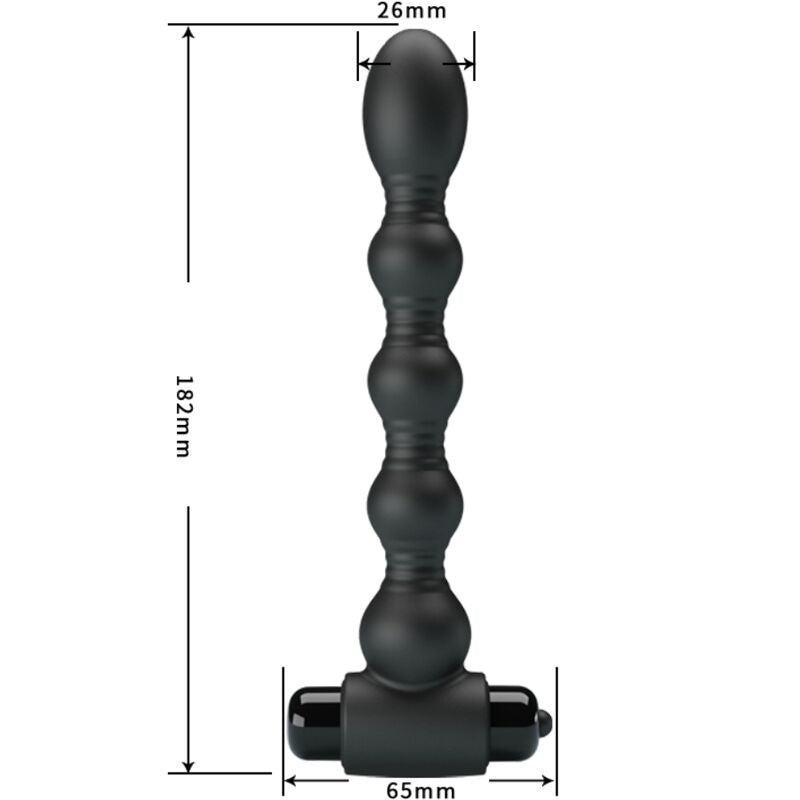 PRETTY LOVE - LYNN SILICONE ANAL PLUG 10 VIBRATIONS BLACK - My naughty haven #