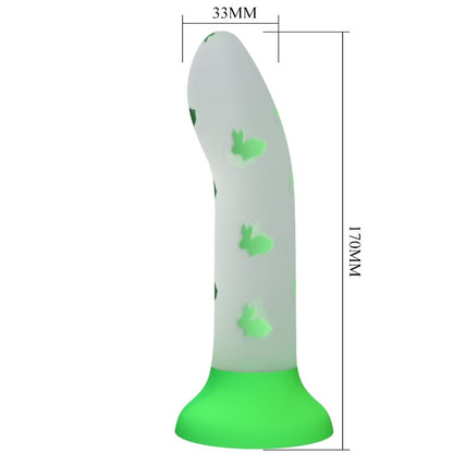 PRETTY LOVE - MAGICAL NIGHTFALL DILDO WITHOUT VIBRATION LUMINOUS GREEN - My naughty haven #