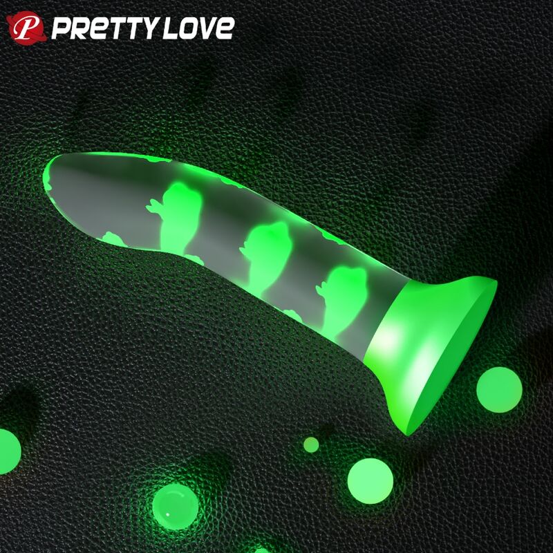 PRETTY LOVE - MAGICAL NIGHTFALL DILDO WITHOUT VIBRATION LUMINOUS GREEN - My naughty haven #