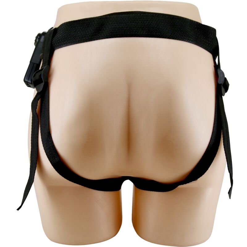 PRETTY LOVE - MARION HARNESS UNIVERSAL BRIEFS WITH VIBRATION DILDO 19 CM BROWN - My naughty haven #