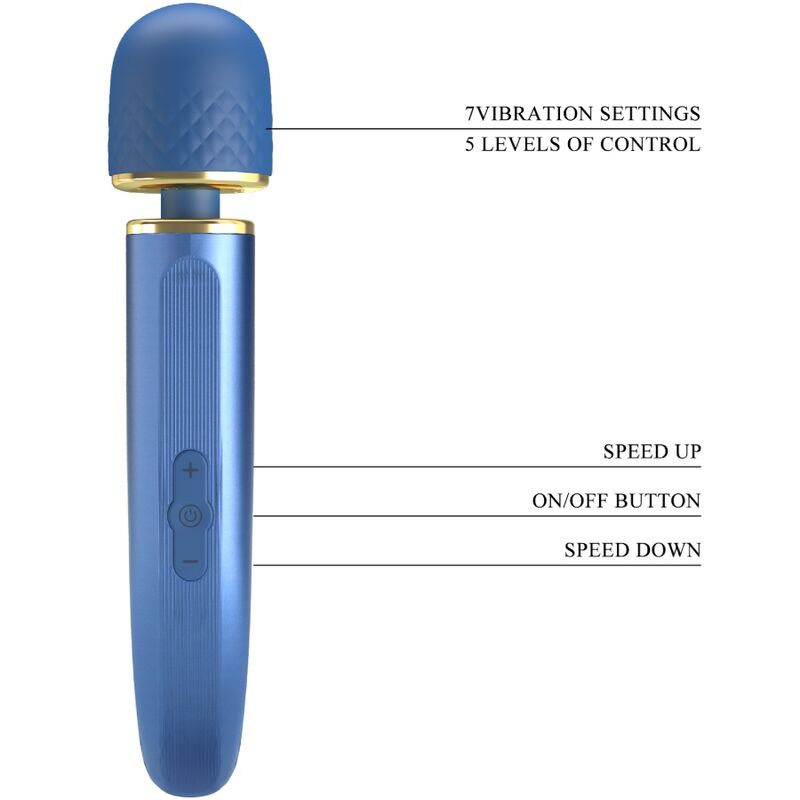 PRETTY LOVE - MASSAGER 7 VIBRATION MODES BLUE - My naughty haven #
