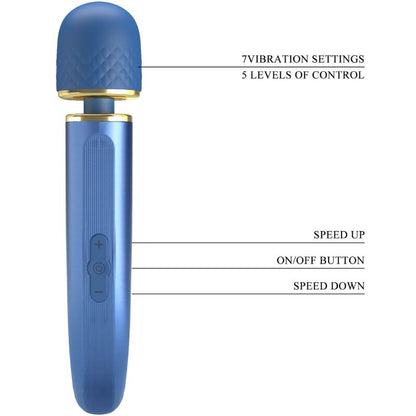 PRETTY LOVE - MASSAGER 7 VIBRATION MODES BLUE - My naughty haven #