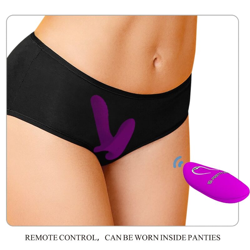 PRETTY LOVE - MASSAGER & VIBRATOR 12 VIBRATIONS REMOTE CONTROL PURPLE - My naughty haven #