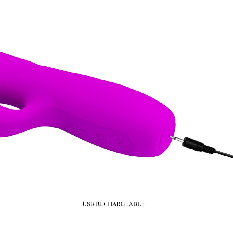 PRETTY LOVE - MELANIE PURPLE RECHARGEABLE RABBIT VIBRATOR - My naughty haven #