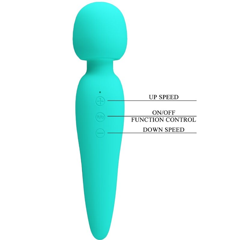 PRETTY LOVE - MEREDITH MASSAGER 12 VIBRATION MODES AQUA GREEN - My naughty haven #